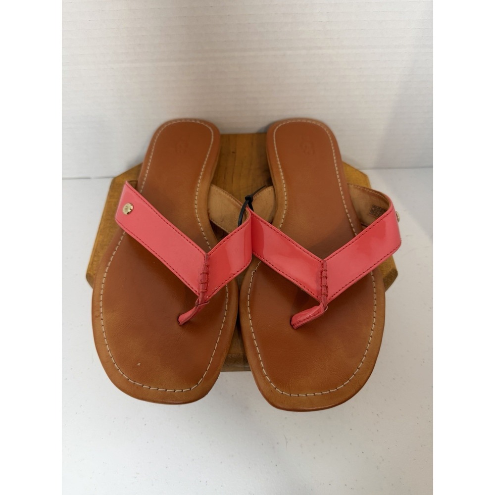 Ugg Leather Tuolumne 1107905 Flip Flop Thong Sandals Women's Size 8.5 Pink‎